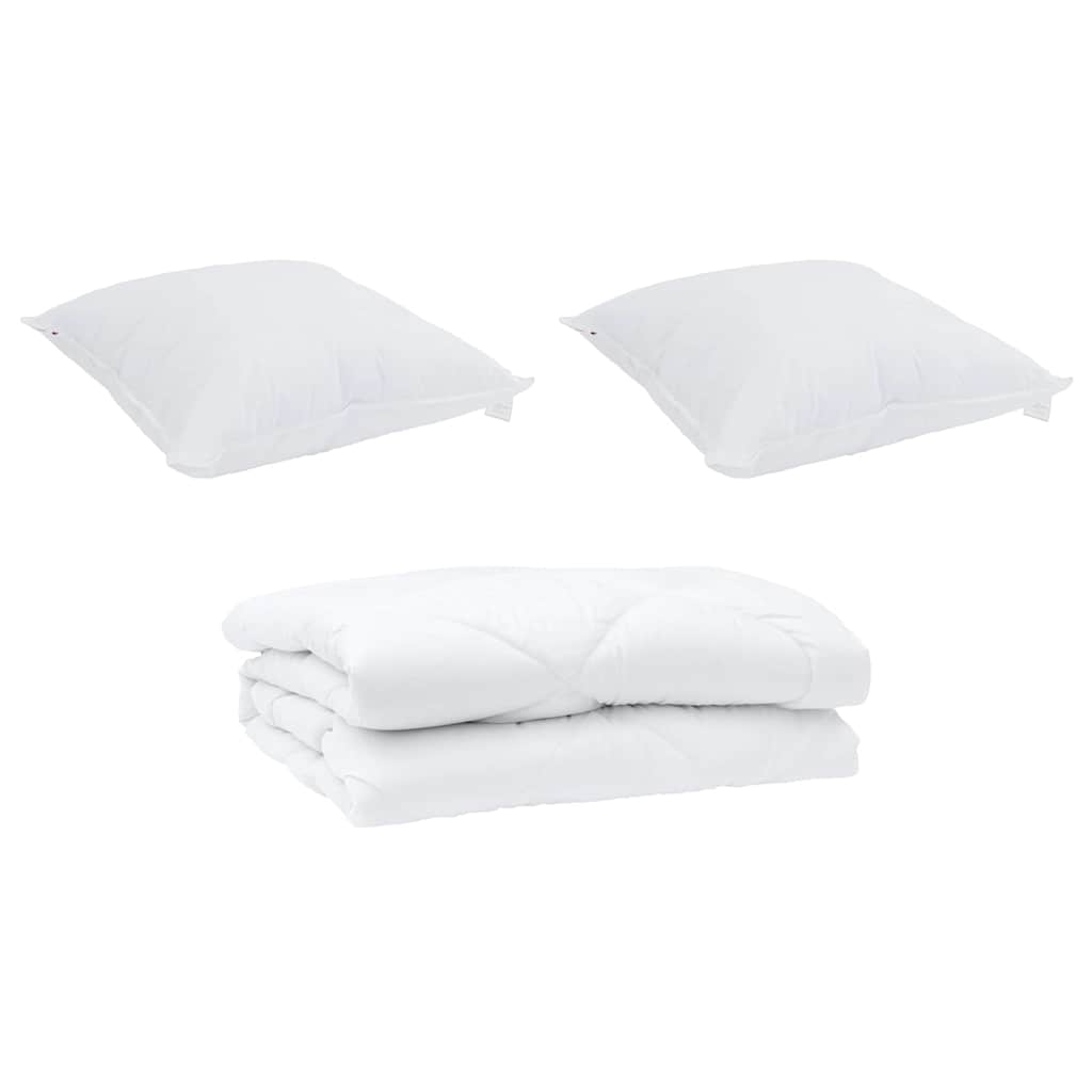 Sommerdecke mit Kissen 3 pcs Weiß Mikrofaser